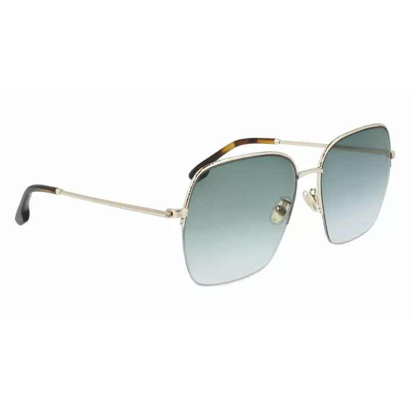 Victoria Beckham VB214SA-700 Moteriški Akiniai nuo Saulės - Havana Acetato Rėmelis, Rudas Gradientinis Stiklas, 61mm