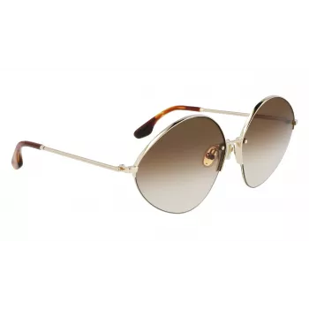 Victoria Beckham VB220S-702 Moteriški Oversized Kvadratiniai Akiniai nuo Saulės Auksiniai Rudi Gradientiniai 64mm