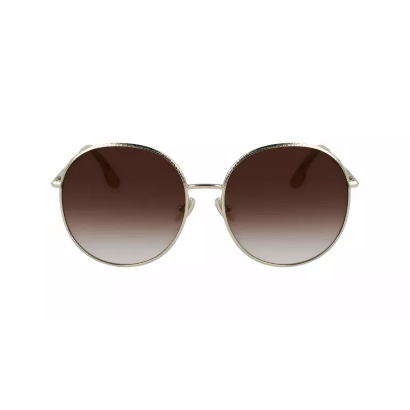Victoria Beckham VB224S-702 Moteriški Akiniai nuo Saulės Auksiniai/Havana Rudi Gradient 59mm