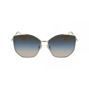 Victoria Beckham VB225S-734 Moteriški Oversized Kvadratiniai Akiniai nuo Saulės – Havana Acetato Rėmelis su Rudais Gradientiniais Lęšiais – 59mm