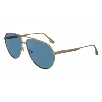 Victoria Beckham VB242S6114720 Moteriški kvadratiniai akiniai nuo saulės Rudi auksiniai rėmeliai Rudi gradientiniai lęšiai 61/14/140 mm