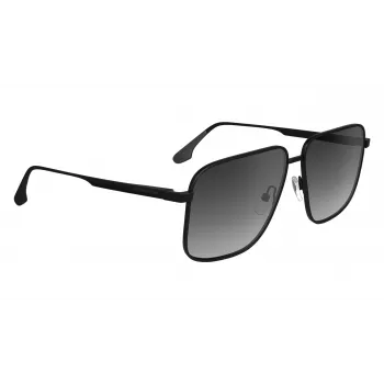 Victoria Beckham VB243S Moteriški akiniai nuo saulės, blizgaus juodo rėmelio, pilki lęšiai, 57/13/140 mm