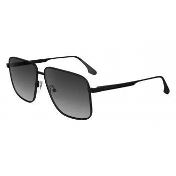 Victoria Beckham VB243S Moteriški akiniai nuo saulės, blizgaus juodo rėmelio, pilki lęšiai, 57/13/140 mm