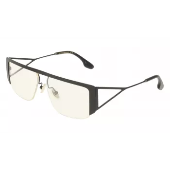 Victoria Beckham VB250S5913001 Moteriški dideli kvadratiniai akiniai nuo saulės - Juodas rėmelis, pilki gradientiniai stiklai 59mm