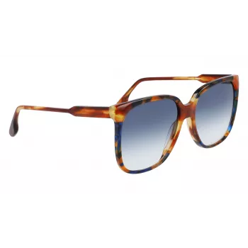 Victoria Beckham VB610SCB-212 Moteriški akiniai nuo saulės Havana acetatinis drugelio rėmelis rudi gradientiniai lęšiai 59mm