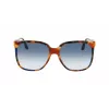 Victoria Beckham VB610SCB-212 Moteriški akiniai nuo saulės Havana acetatinis drugelio rėmelis rudi gradientiniai lęšiai 59mm