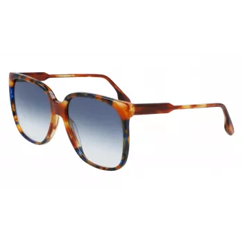 Victoria Beckham VB610SCB-212 Moteriški akiniai nuo saulės Havana acetatinis drugelio rėmelis rudi gradientiniai lęšiai 59mm