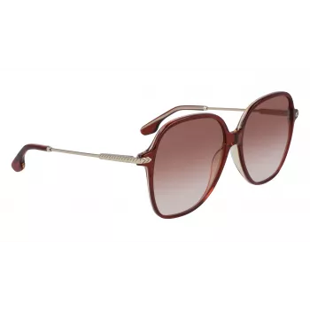 Victoria Beckham VB613S-607 Moteriški katės akies formos akiniai nuo saulės - Havana/Ruda gradientas 59mm