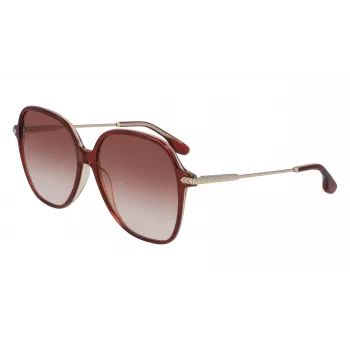 Victoria Beckham VB613S-607 Moteriški katės akies formos akiniai nuo saulės - Havana/Ruda gradientas 59mm