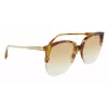 Victoria Beckham VB617S-222 Moteriški Oversized Drugelio Formos Akiniai Havana Acetatas Ruda Gradient