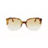 Victoria Beckham VB617S-222 Moteriški Oversized Drugelio Formos Akiniai Havana Acetatas Ruda Gradient