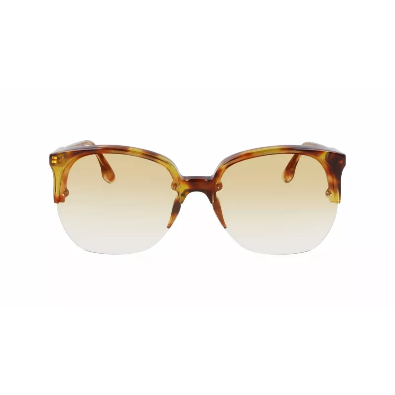 Victoria Beckham VB617S-222 Moteriški Oversized Drugelio Formos Akiniai Havana Acetatas Ruda Gradient