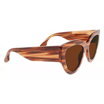 Victoria Beckham VB628S-230 Moteriški akiniai nuo saulės Drugelis Havana Acetatas Rudi Gradientiniai Lęšiai 55/21/145 mm