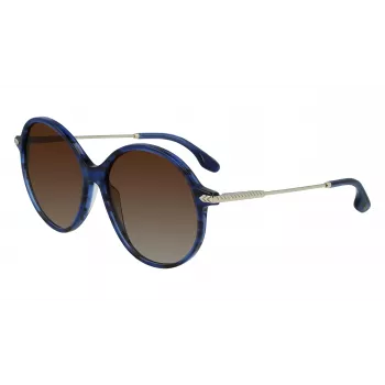 Victoria Beckham VB632S-419 Moteriški akiniai nuo saulės Havana Mėlyni Gradient 58mm