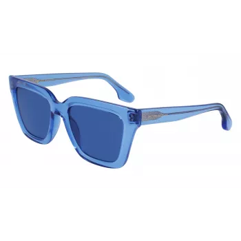 Victoria Beckham VB644S-320 Moteriški Akiniai nuo Saulės Tamsiai Havana Acetato Rėmelis Rudas Gradientinis Lęšis 53mm