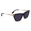 Victoria Beckham VB663S-001 Moteriški Akiniai nuo Saulės - Juodas Acetato Rėmelis, Pilki Polikarbonato Lęšiai, 57/15/140 mm