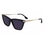 Victoria Beckham VB663S-001 Moteriški Akiniai nuo Saulės - Juodas Acetato Rėmelis, Pilki Polikarbonato Lęšiai, 57/15/140 mm
