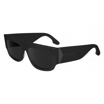 Victoria Beckham VB666S5516001 Moteriški kvadratiniai akiniai nuo saulės - Juodas acetato rėmelis, juodi polikarbonato lęšiai, 55/16/145 mm