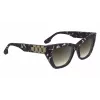 Victoria Beckham VB668S5516010 Moteriški kvadratiniai akiniai nuo saulės - juodas acetatinis rėmelis, pilki CR-39 lęšiai, 55 mm