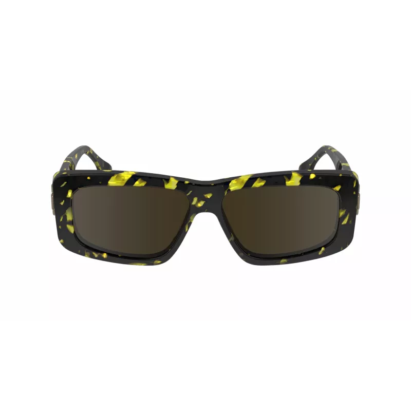 Victoria Beckham VB669S5513012 Moteriški kvadratiniai acetatiniai akiniai nuo saulės - Juodi/Pilki - 55/13/145 mm