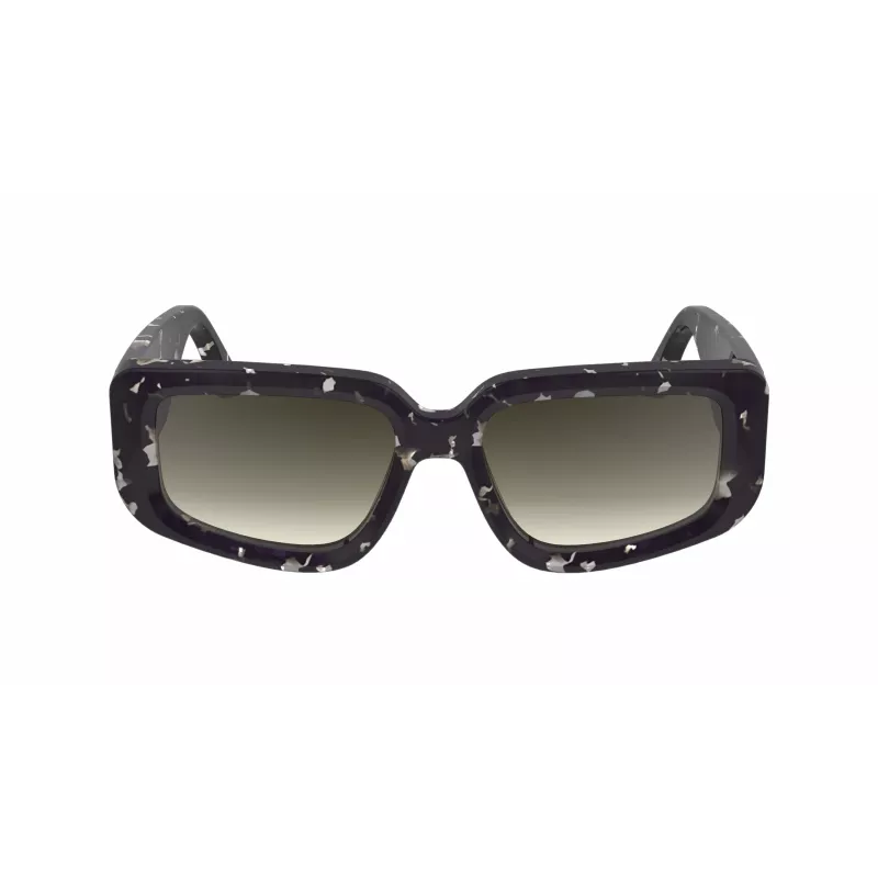 Victoria Beckham VB670S-010 Moteriški Oversized Kvadratiniai Akiniai Nuo Saulės Juodas Acetatas Pilki Lęšiai 54mm