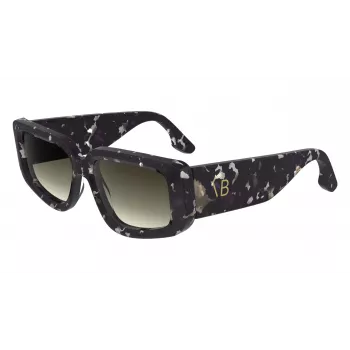 Victoria Beckham VB670S-010 Moteriški Oversized Kvadratiniai Akiniai Nuo Saulės Juodas Acetatas Pilki Lęšiai 54mm