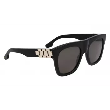 Victoria Beckham VB675S5220001 Moteriški Akiniai nuo Saulės - Juodas Acetato Rėmas, Pilki Polikarbonato Lęšiai, 52mm