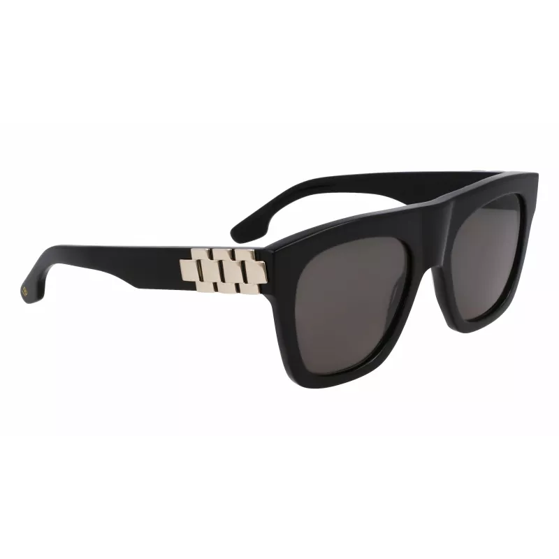 Victoria Beckham VB675S5220001 Moteriški Akiniai nuo Saulės - Juodas Acetato Rėmas, Pilki Polikarbonato Lęšiai, 52mm
