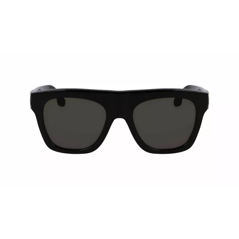 Victoria Beckham VB675S5220001 Moteriški Akiniai nuo Saulės - Juodas Acetato Rėmas, Pilki Polikarbonato Lęšiai, 52mm