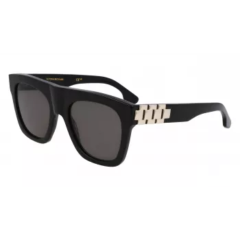 Victoria Beckham VB675S5220001 Moteriški Akiniai nuo Saulės - Juodas Acetato Rėmas, Pilki Polikarbonato Lęšiai, 52mm