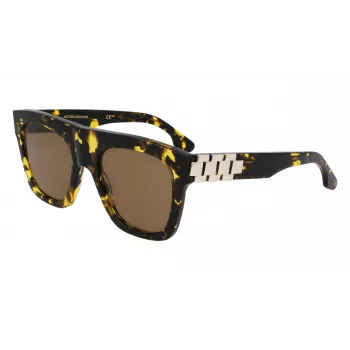 Victoria Beckham VB675S5220012 Moteriški Akiniai nuo Saulės, Juodas Acetato Rėmelis, Tamsiai Pilki Polikarbonatiniai Lęšiai, 52mm