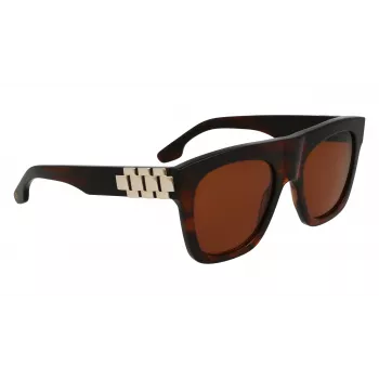 Victoria Beckham VB675S5220227 Moteriški Oversized Kvadratiniai Akiniai nuo Saulės, Tamsiai Havana, Gradientiniai Pilki Lęšiai, 52mm