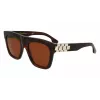Victoria Beckham VB675S5220227 Moteriški Oversized Kvadratiniai Akiniai nuo Saulės, Tamsiai Havana, Gradientiniai Pilki Lęšiai, 52mm