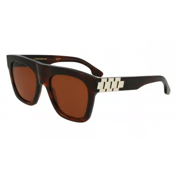 Victoria Beckham VB675S5220227 Moteriški Oversized Kvadratiniai Akiniai nuo Saulės, Tamsiai Havana, Gradientiniai Pilki Lęšiai, 52mm