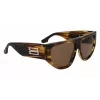 Victoria Beckham VB676S moteriški akiniai nuo saulės - Havana rudos spalvos acetatinis rėmelis su rudais gradientiniais lęšiais - 55/14/145 mm