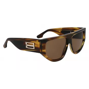 Victoria Beckham VB676S moteriški akiniai nuo saulės - Havana rudos spalvos acetatinis rėmelis su rudais gradientiniais lęšiais - 55/14/145 mm