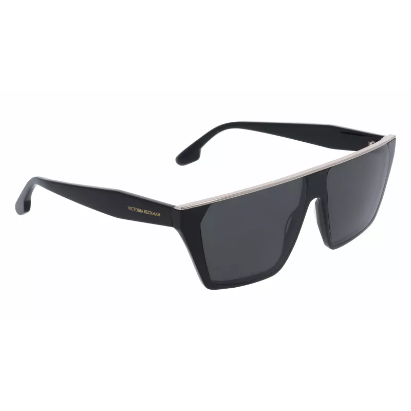 Victoria Beckham VB683S5812001 Moteriški Akiniai Nuo Saulės - Juodas Acetato Rėmelis, Pilki Lęšiai, 58mm