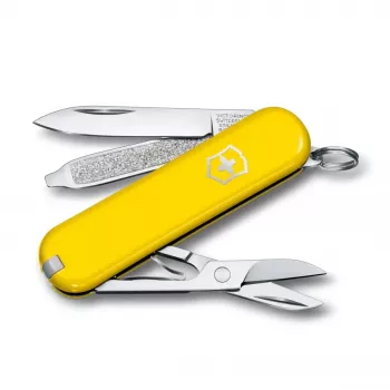 Victorinox Classic Sunny Side kišeninis peilis su 7 funkcijomis, geltonas