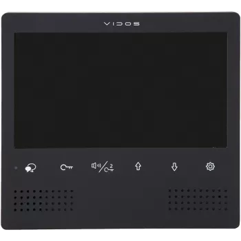 VIDOS DUO M1023B-2 7 colių TFT LCD vaizdo domofono monitorius, juodas