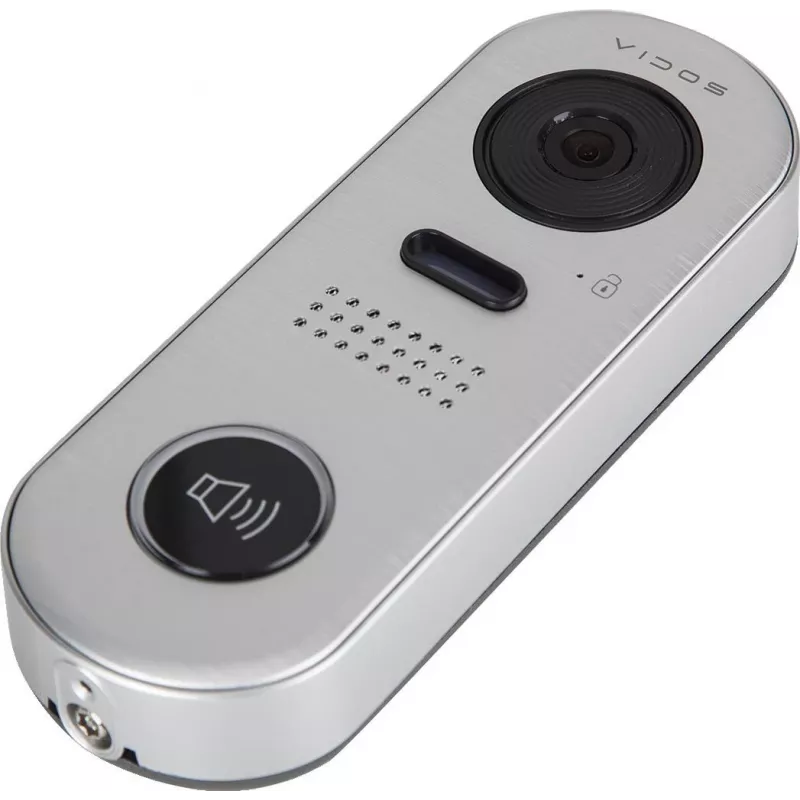 VIDOS DUO S1001 Lauko vaizdo domofonas - Full HD 1080p, 2 laidai, IP65, sidabrinis/pilkas
