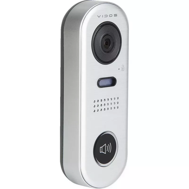 VIDOS DUO S1001 Lauko vaizdo domofonas - Full HD 1080p, 2 laidai, IP65, sidabrinis/pilkas