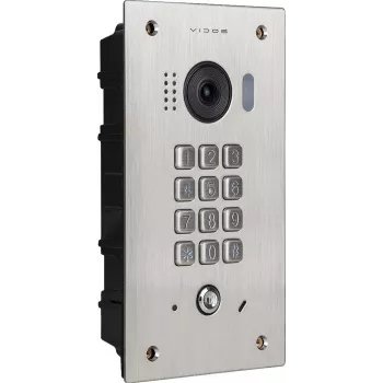 VIDOS DUO S1411D Durų stotelė - Full HD 1080p, 2 laidai, IP65, sidabrinė