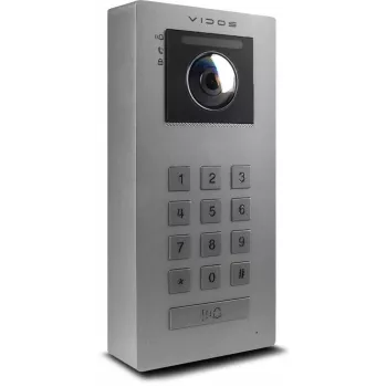VIDOS IPX S100 lauko IP vaizdo domofono skydelis 2MP 1080p PoE Wi-Fi juodas