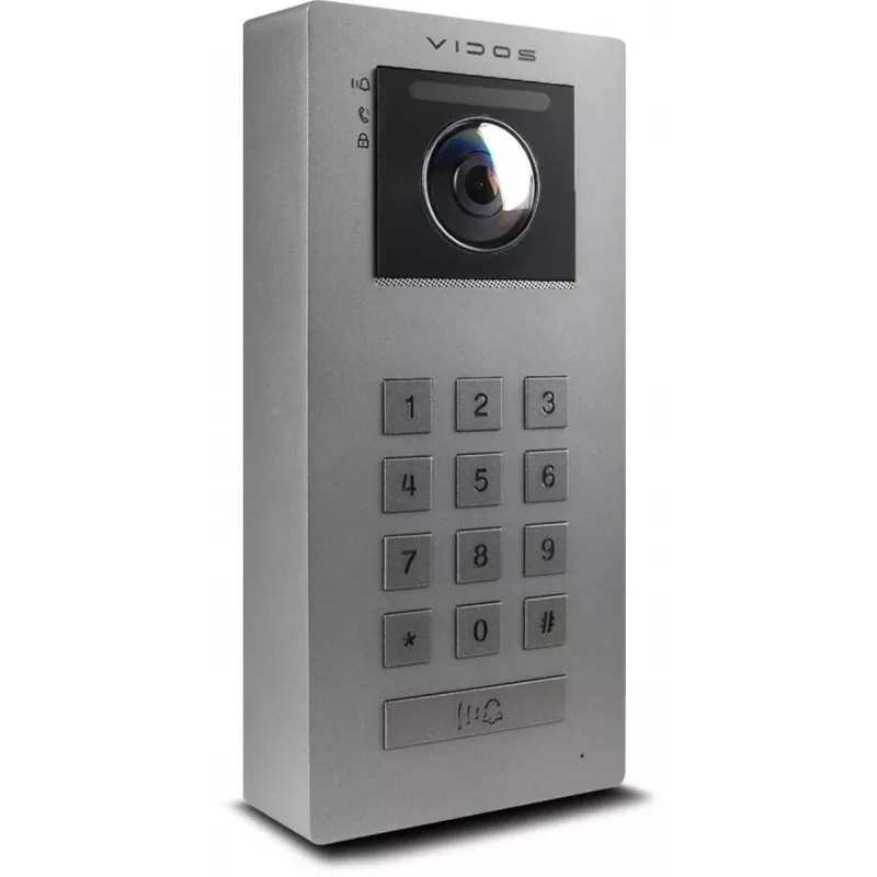 VIDOS IPX S100 lauko IP vaizdo domofono skydelis 2MP 1080p PoE Wi-Fi juodas