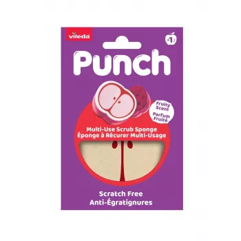 Vileda Punch visos paskirties kempinė – obuolio formos, 1 vnt.