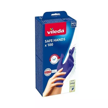 VILEDA Safe Hands – Nitrilinės pirštinės M/L 100 vnt.