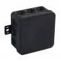 VIPLAST V5 Klik paviršinė tuščia jungiamoji dėžutė, 12 kabelių įvadų, IP54, juoda, 75x75x41 mm, 035-05