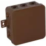 VIPLAST V6 Click paviršinė jungčių dėžutė, 12 įvadų, IP54, ruda, 85x85x41 mm, tuščia (036-02)