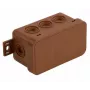 VIPLAST V8 Klik paviršiaus montavimo jungčių dėžutė, tuščia, 8 kabelių įvadai, IP54, ruda, 80x45x41mm