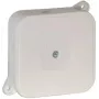 VIPLAST VP-2 85x85x35 mm paviršinė tuščia jungčių dėžutė, 4 įvadai, IP44, balta 027-01
